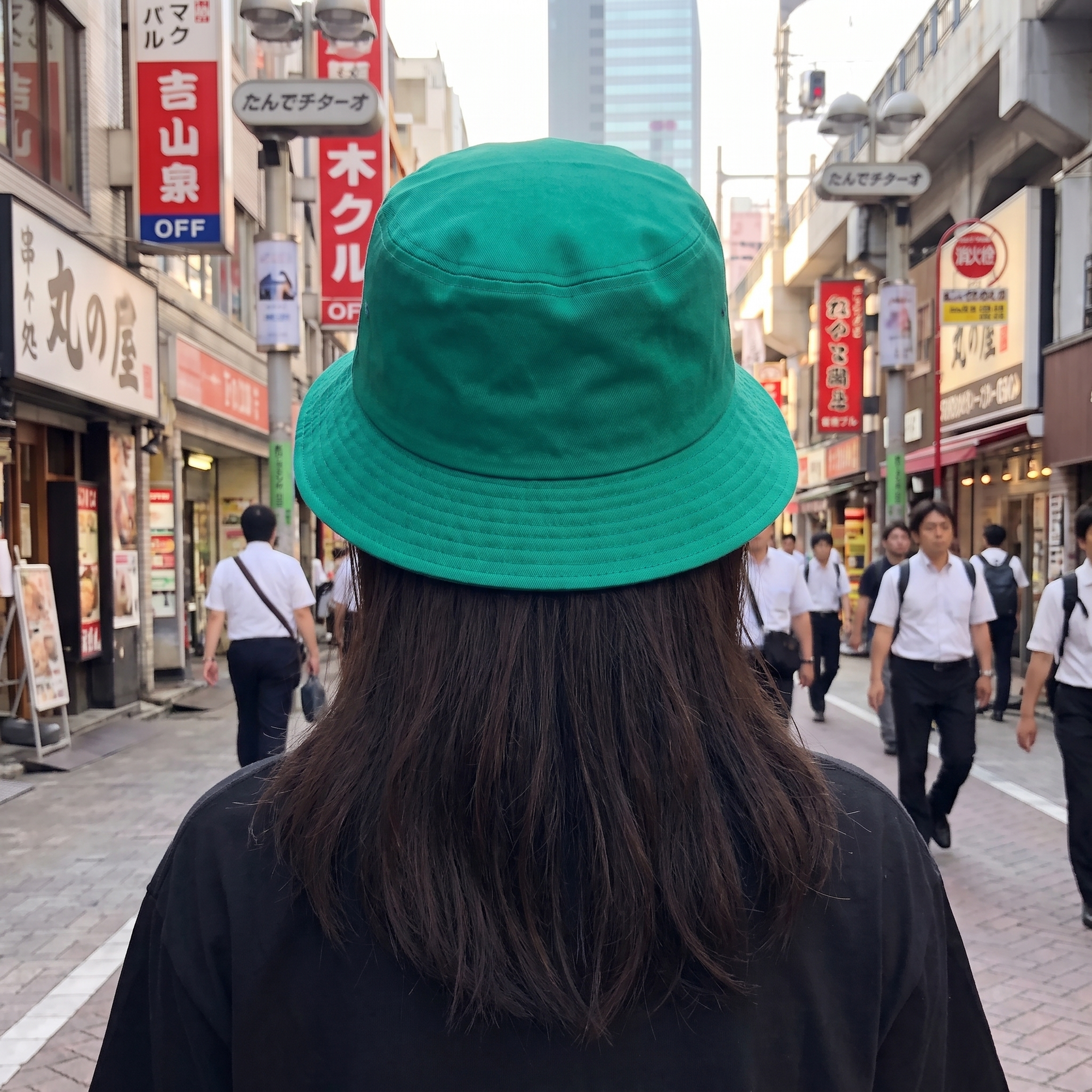 Green Japanese Kanji Hat