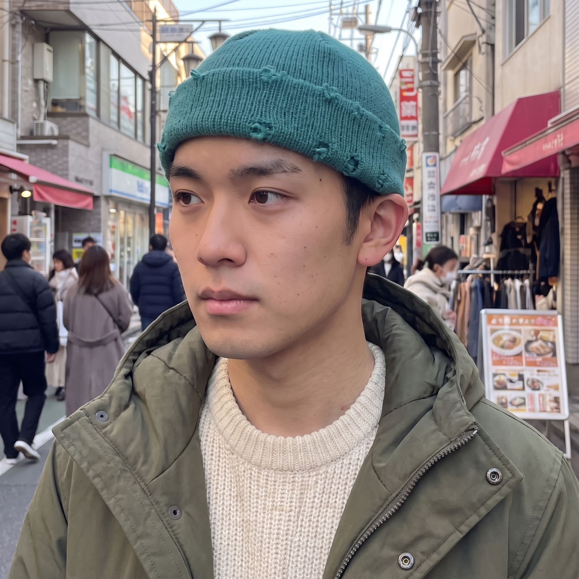 Japanese Ripped knit hat