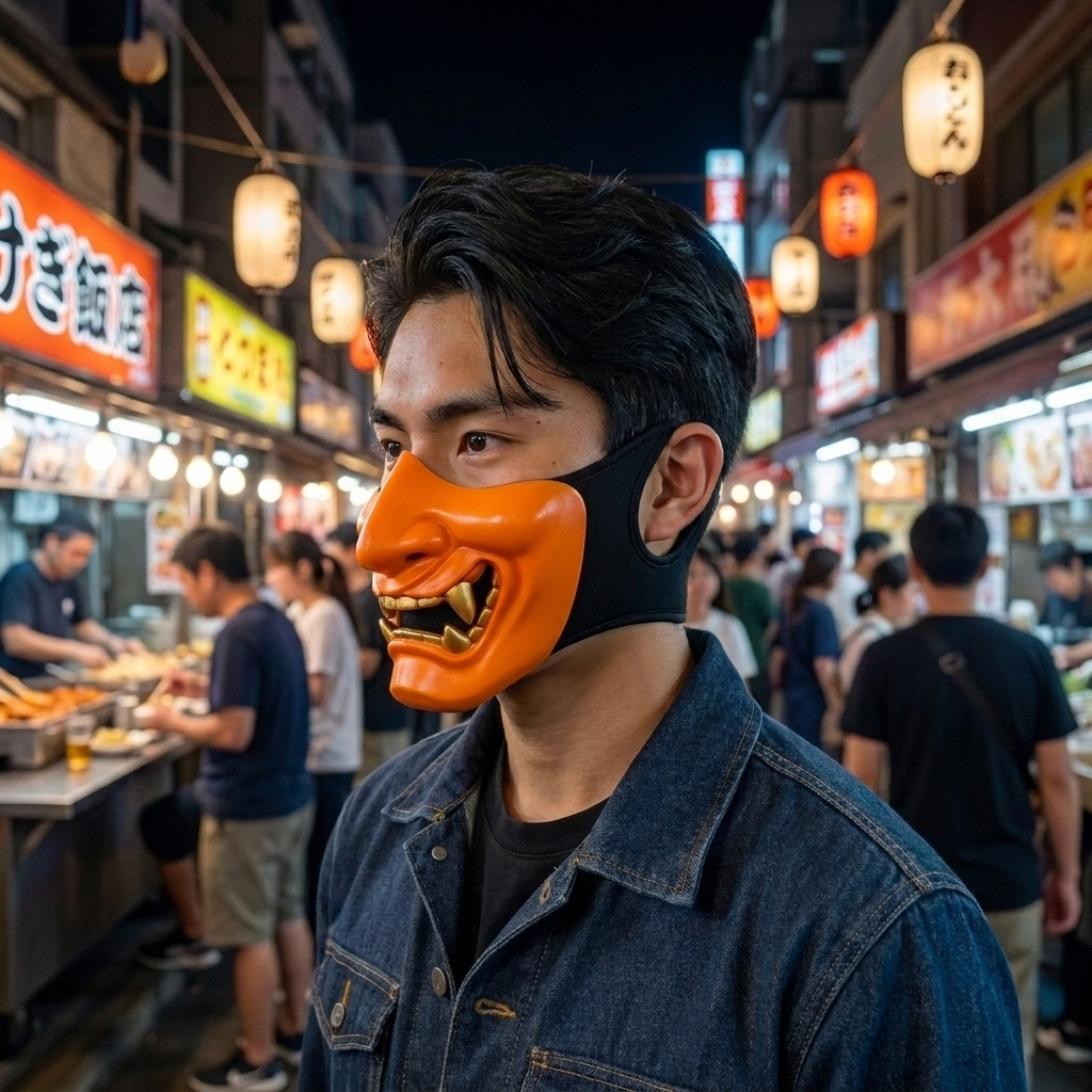 Half Face </br> Japanese Mask
