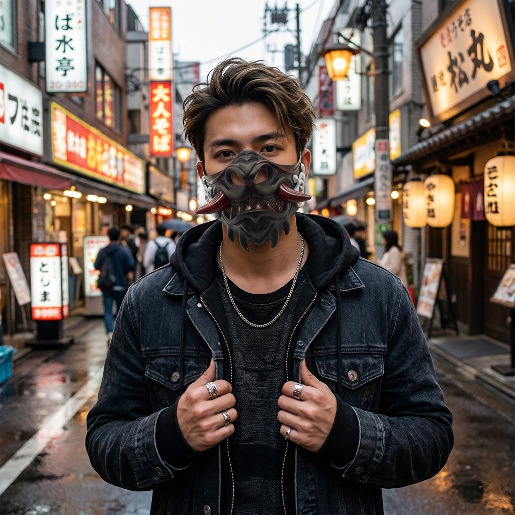 Japanese Samurai Ghost Devil Mask