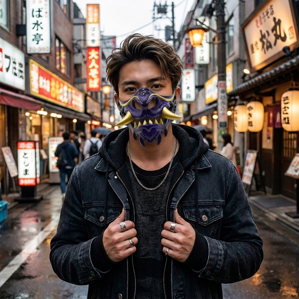 Japanese Samurai Ghost Devil Mask