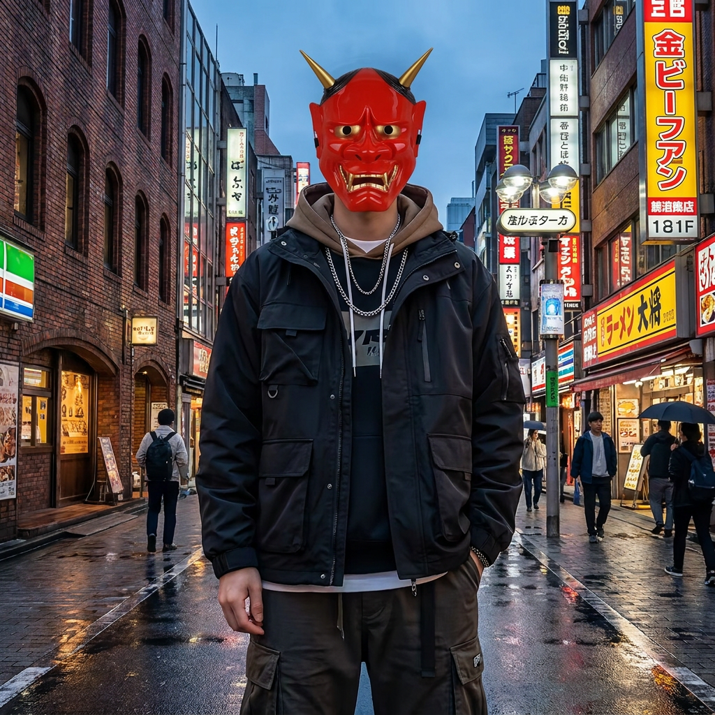 Japanese Ghost Head Prajna Mask