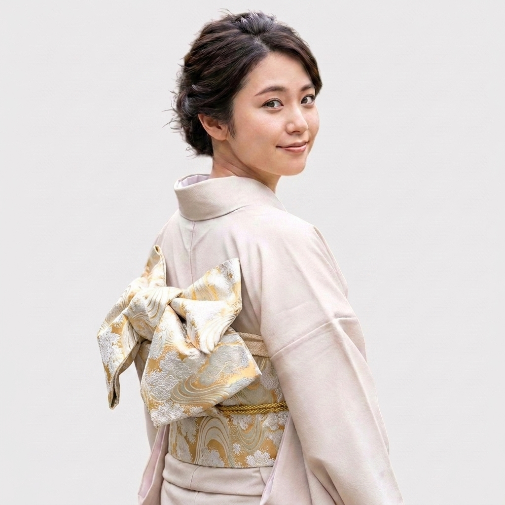 Gold Kimono Belt Womens Obi
