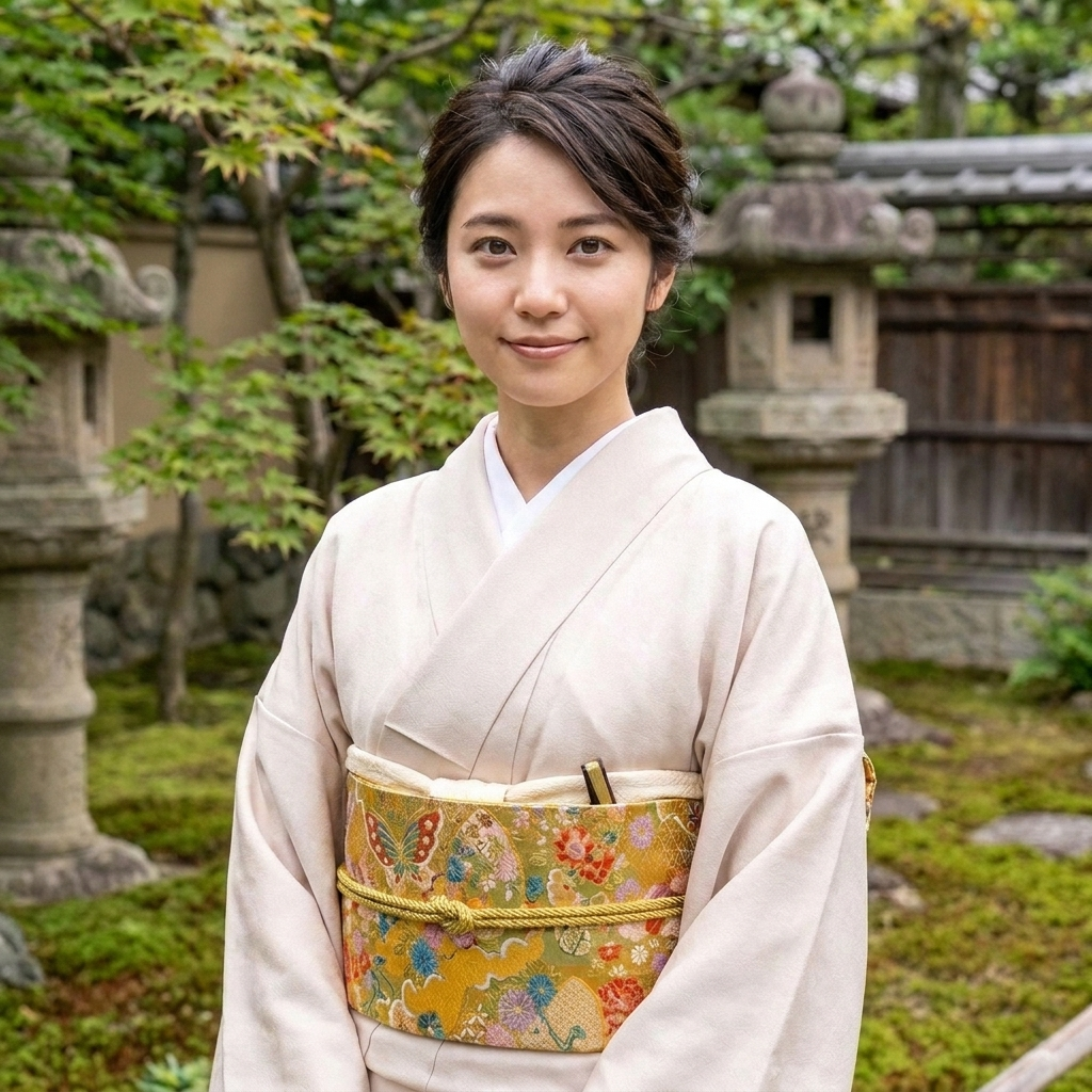 Yellow Kimono Belt Womens Obi