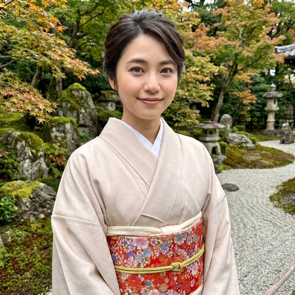 Red Kimono Belt Womens Obi