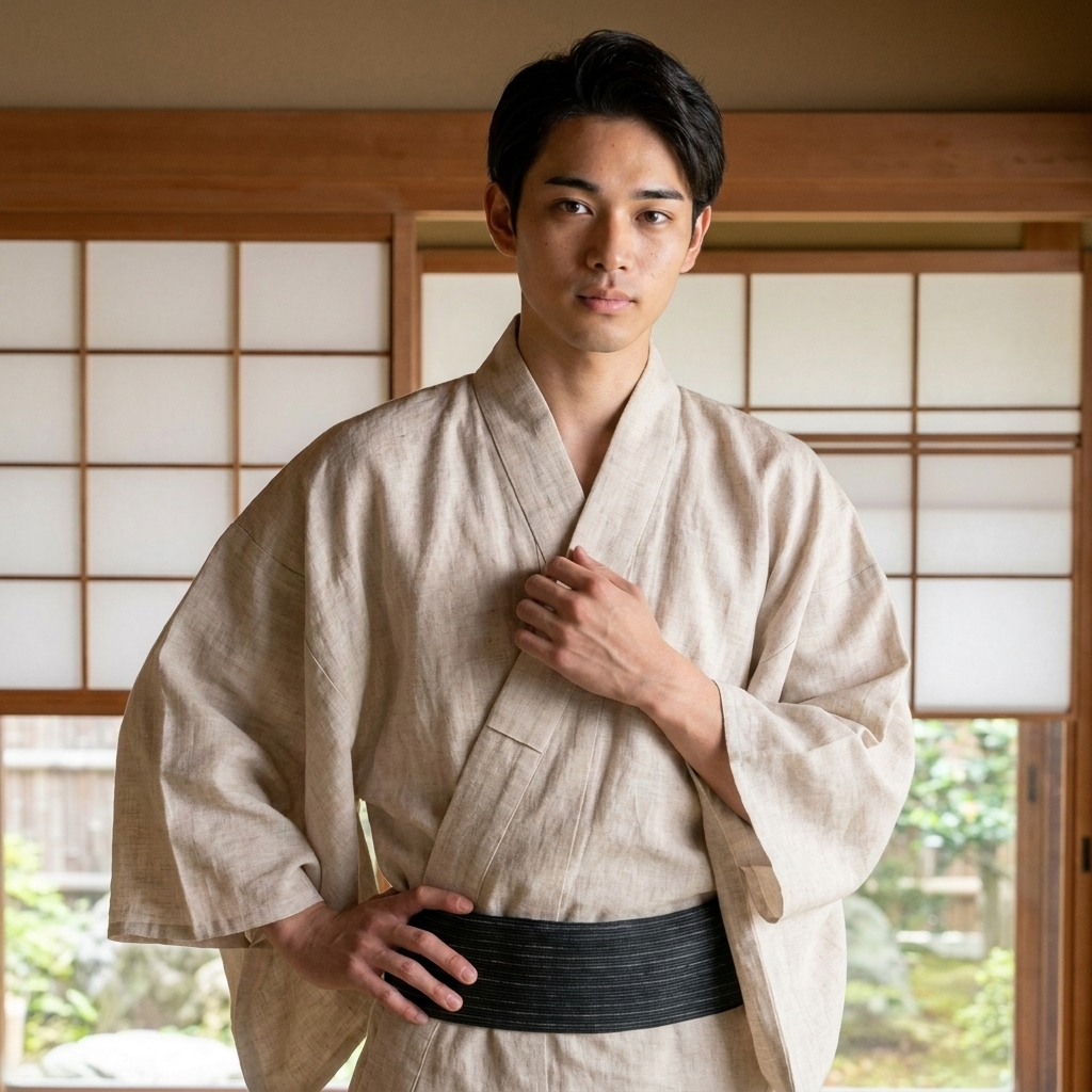 Japanese Black Men's Obi