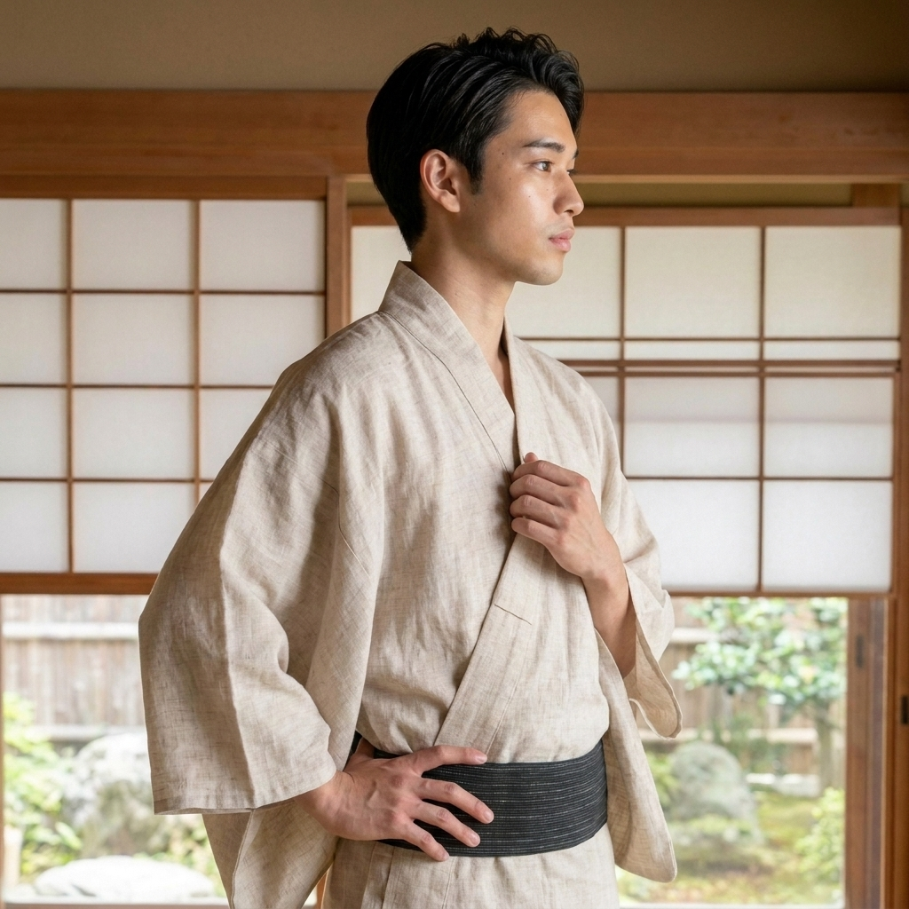 Japanese Black Men's Obi