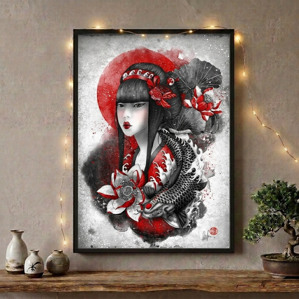 Geisha Japanese Painting