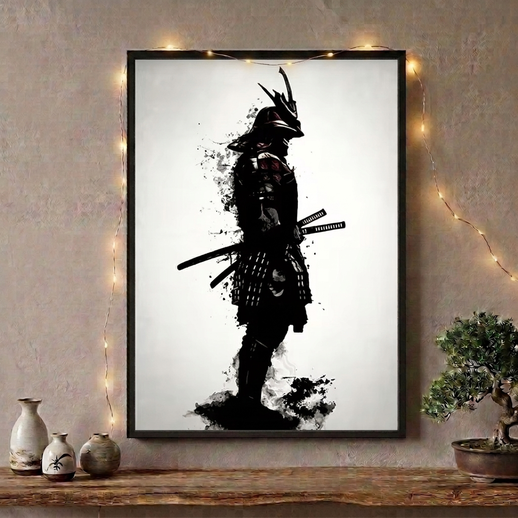 Vintage Japanese Samurai Painting