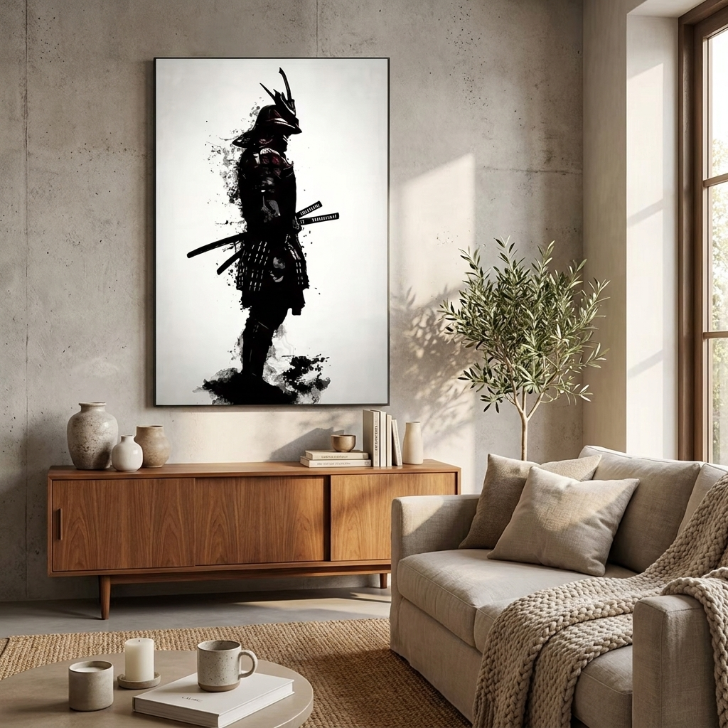 Vintage Japanese Samurai Painting