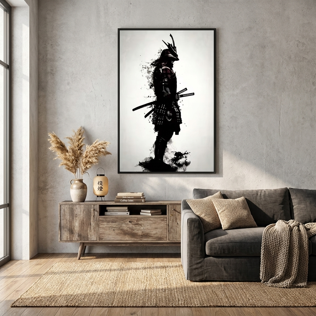 Vintage Japanese Samurai Painting
