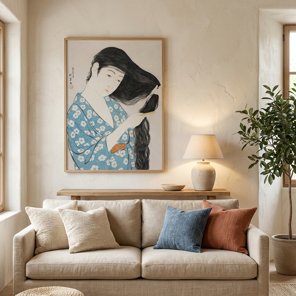 Japanese Women Painting Wall Art