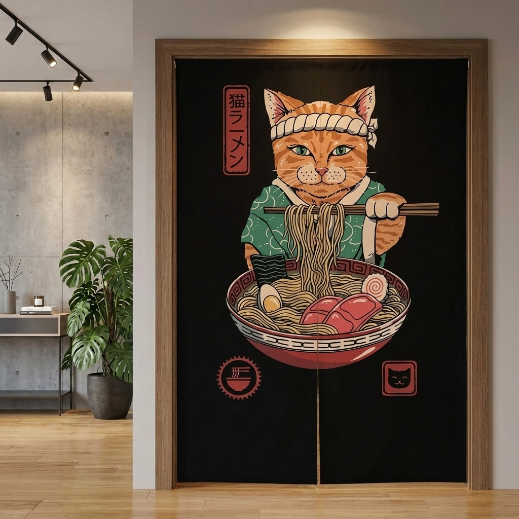Noren Curtain Greedy Neko