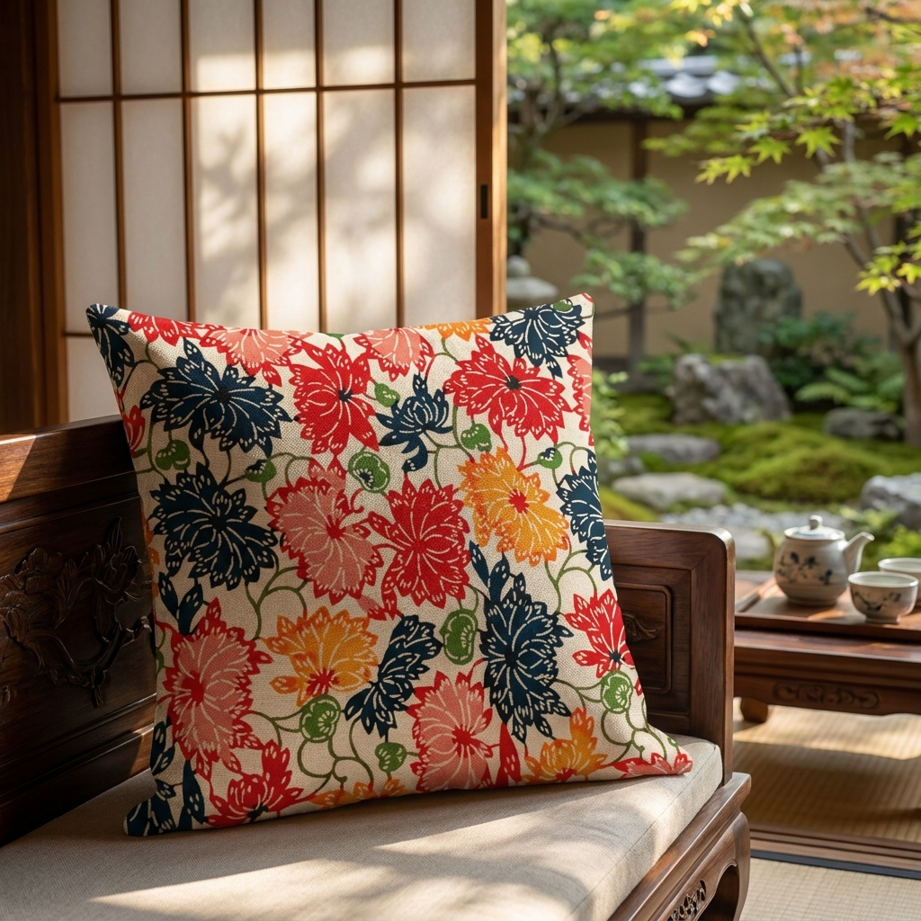 Traditional Peonies Cushion Cover