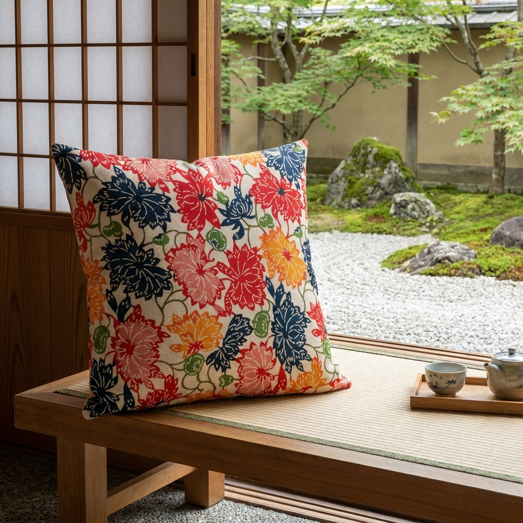 Traditional Peonies Cushion Cover
