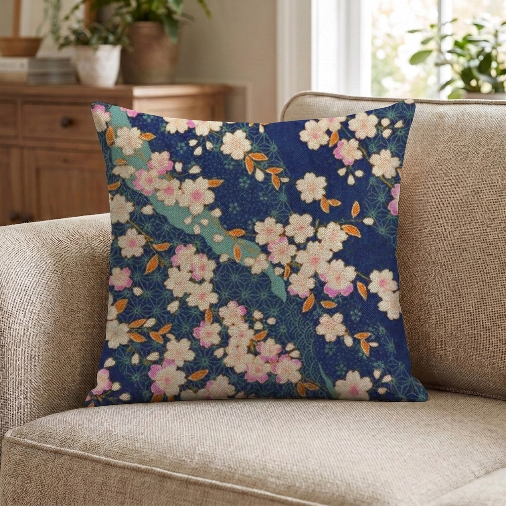 Japanese Sakura Cushion Cover