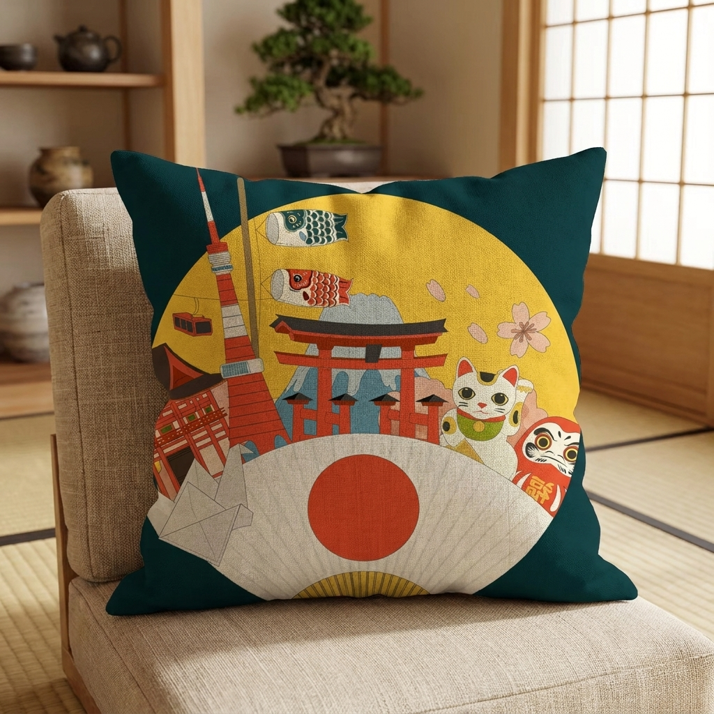 Japanese Style Cushion Cover