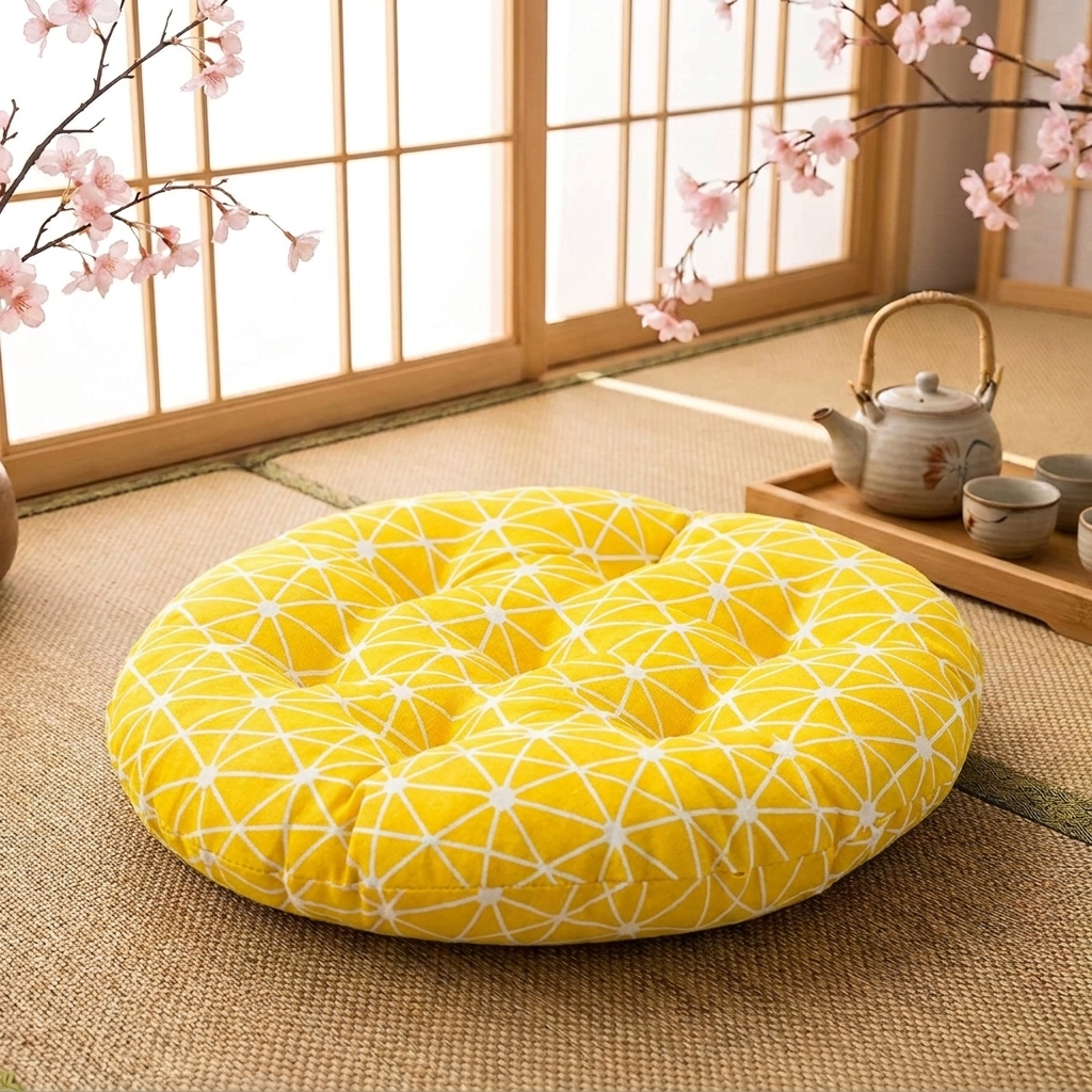 Japanese Yellow floor Cushion