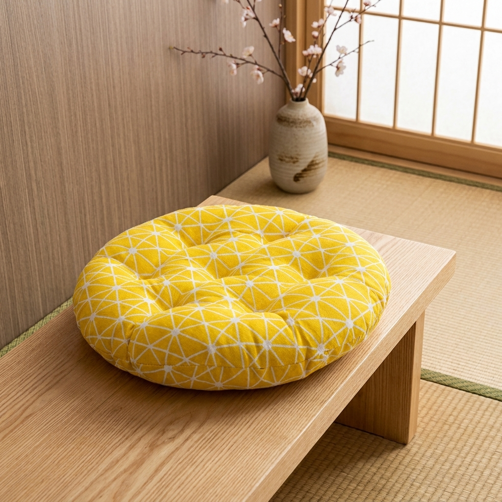 Japanese Yellow floor Cushion