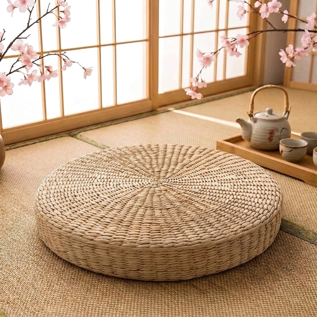 Round Tatami Japanese Cushion