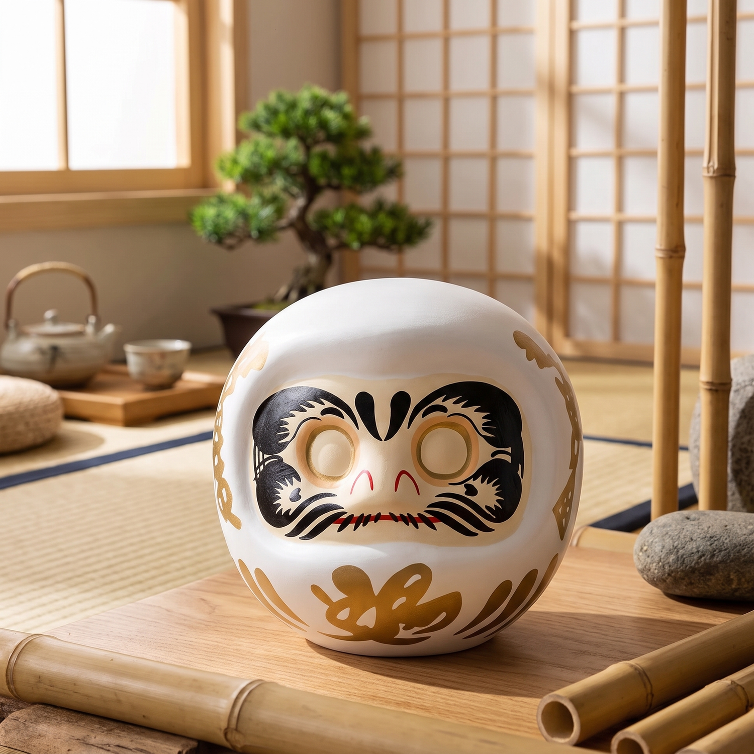 White Daruma Doll