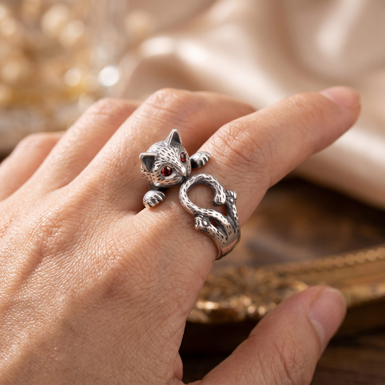 Maneki Neko Japanese Ring