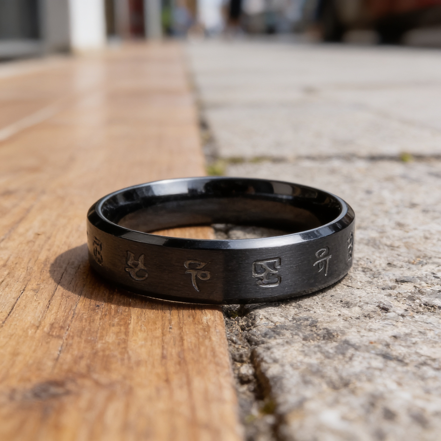 Kanji Mantra Japanese Ring