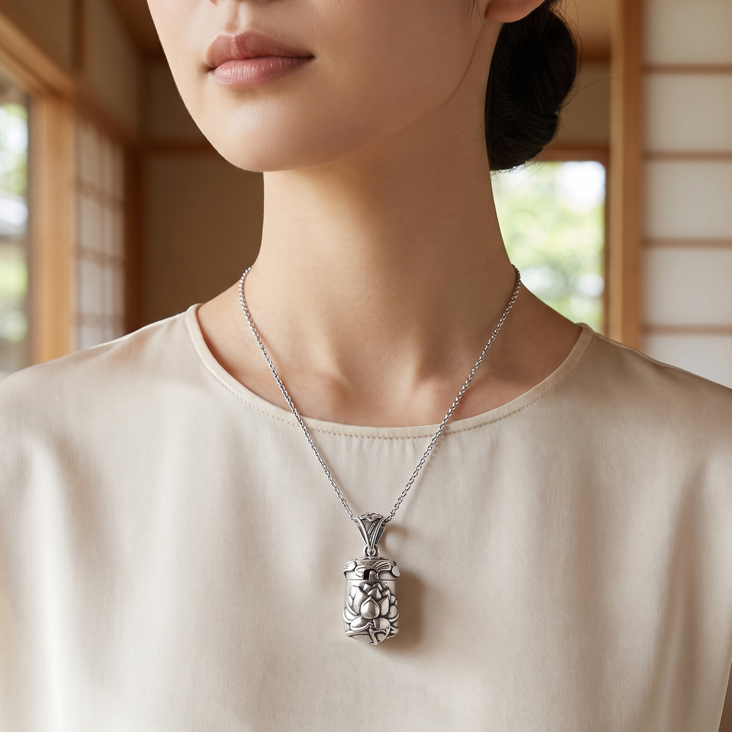 Japanese Lotus Pendant