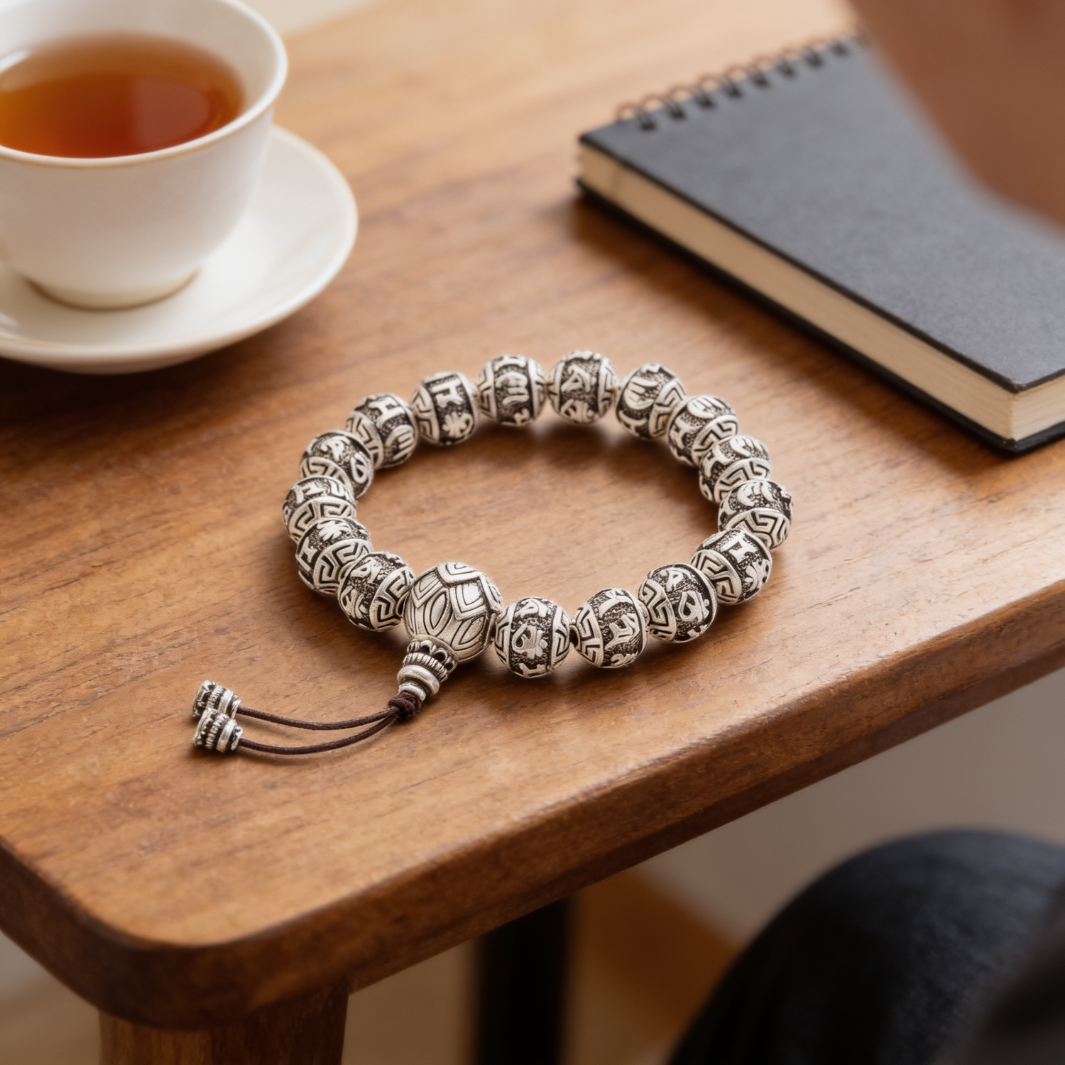 Kanji Pearls Japanese Bracelet