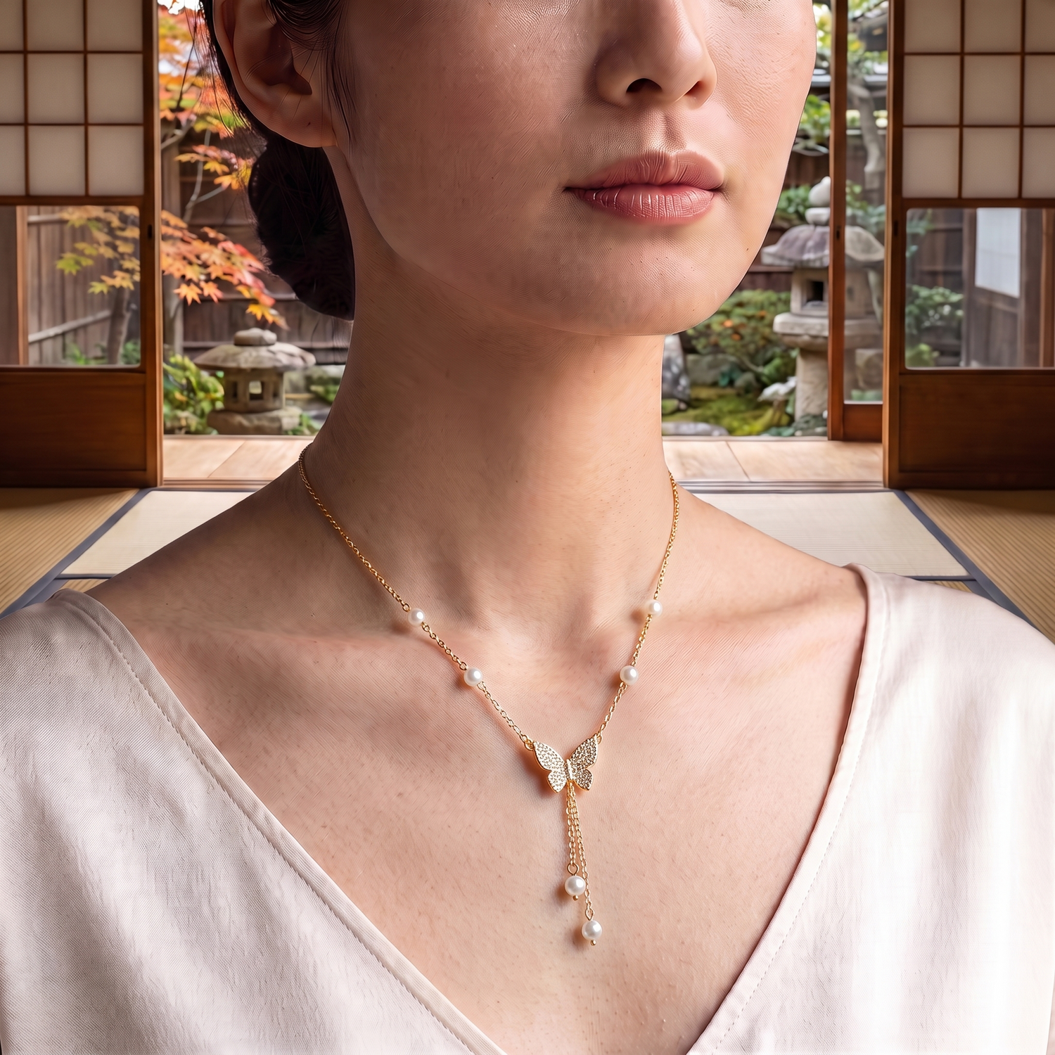 Butterfly Japanese Necklace