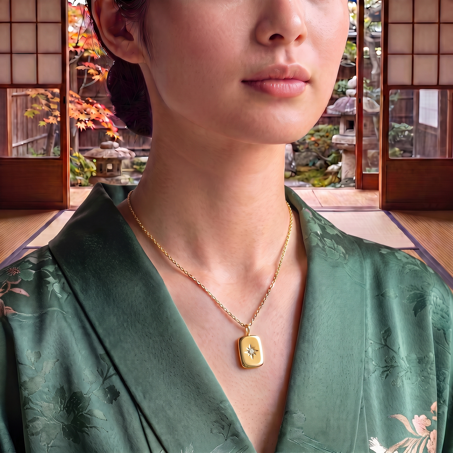 Japanese Style Golden Necklace