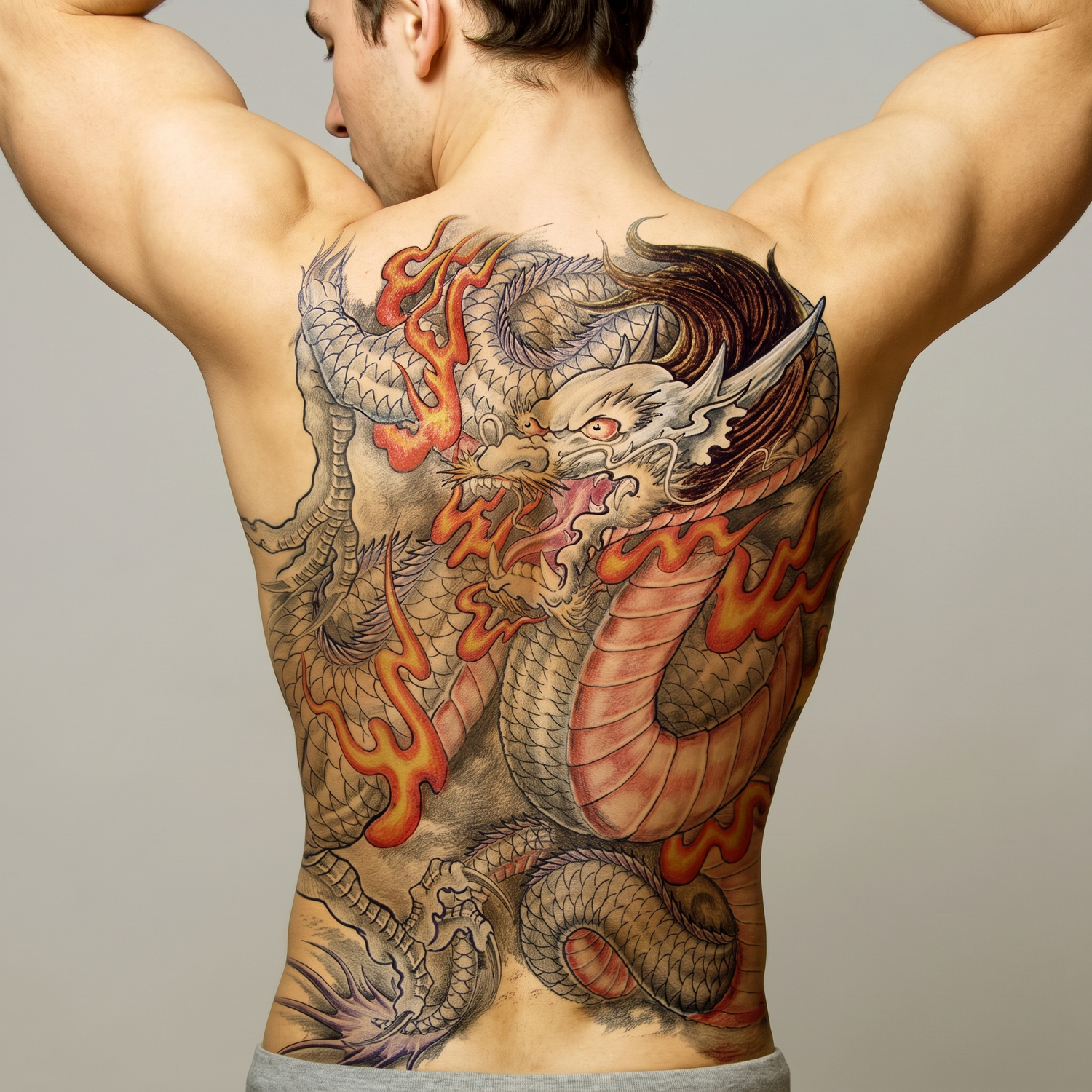 Dragon Fire Japanese Tatoo