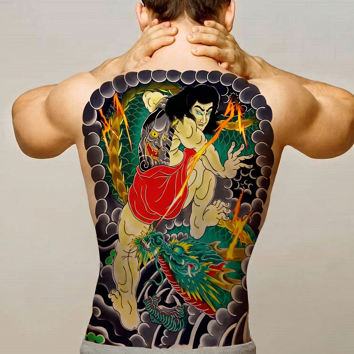 Full Back Traditional Tattoo