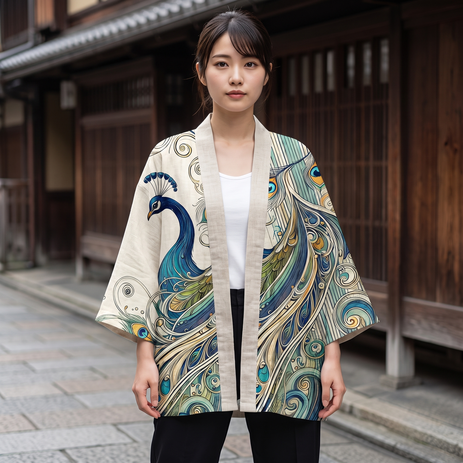 Peacock Kimono Cardigan