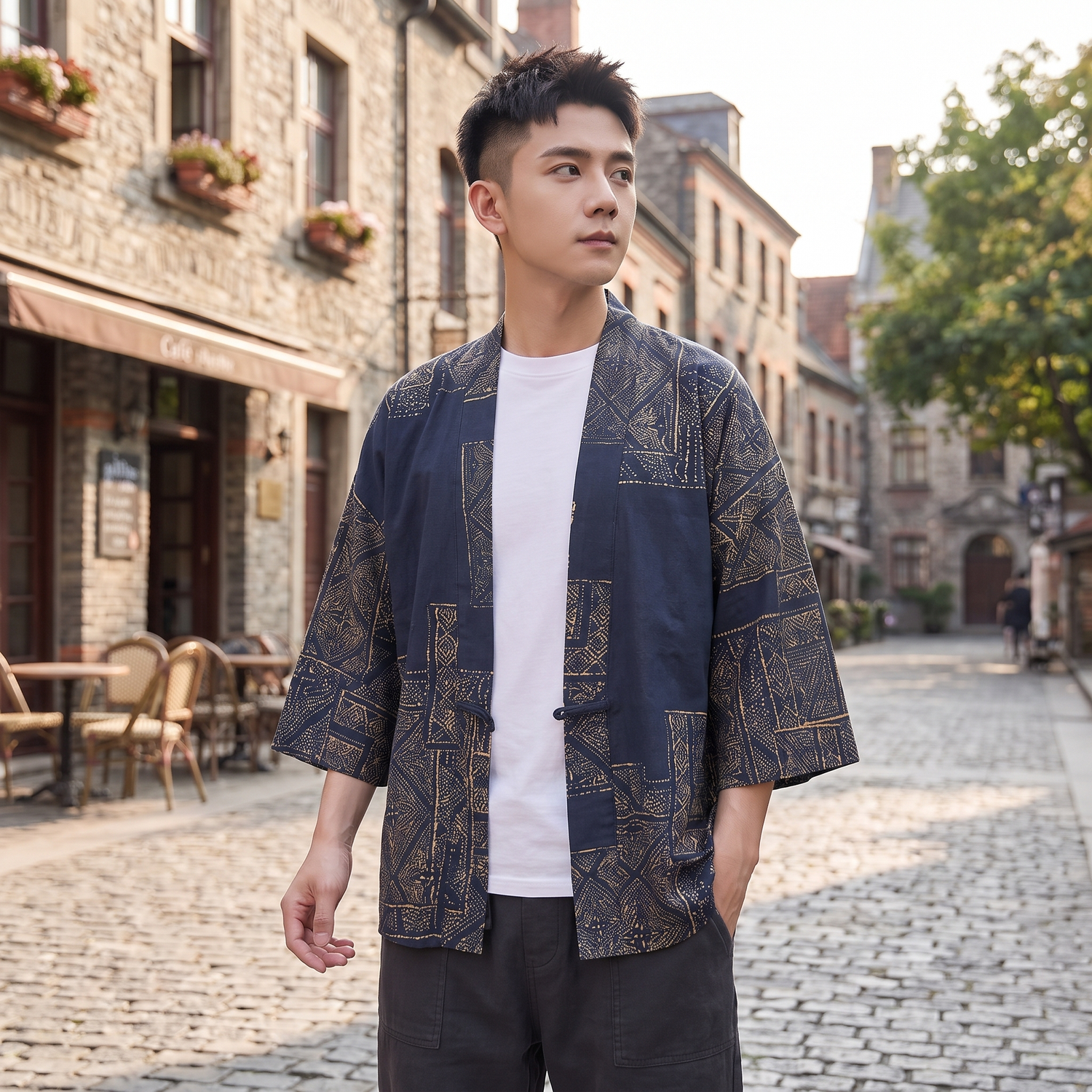 Cotton Linen Kimono Cardigan