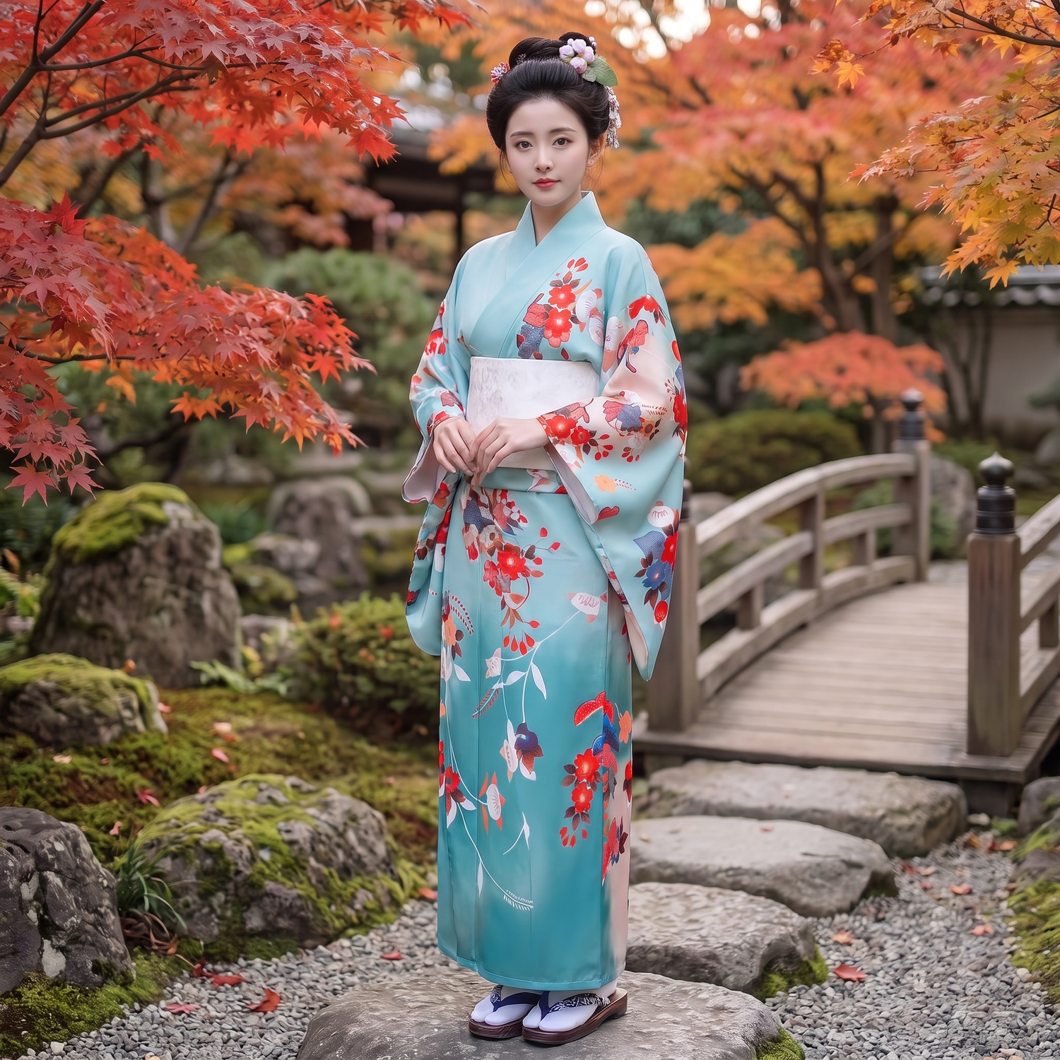 Traditional Japanese Womens Kimono