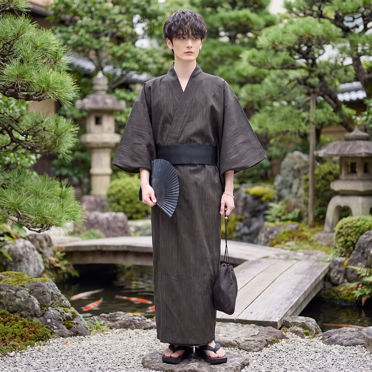 Men's Japanese Traditional Kimono