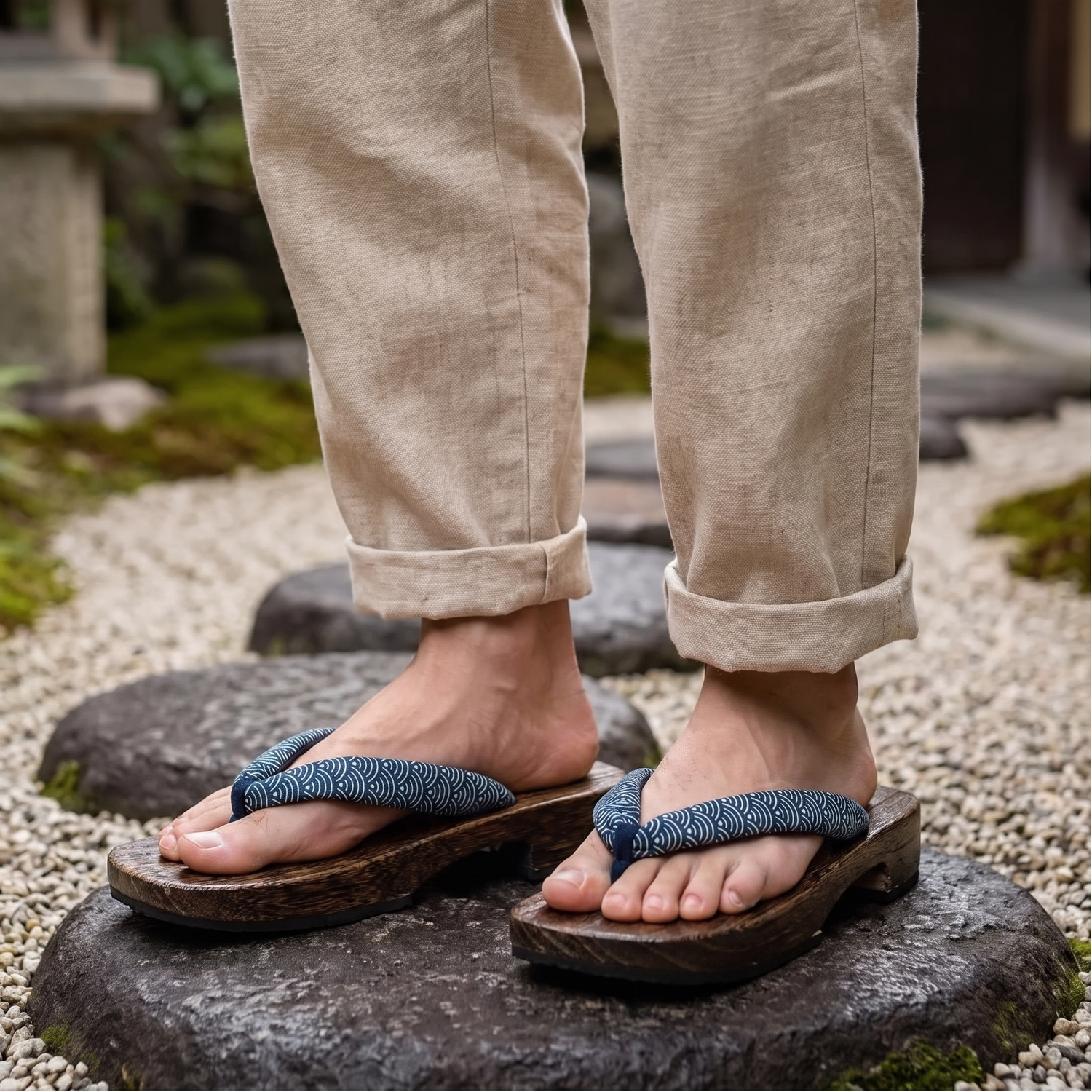Mens Japanese Geta Sandals