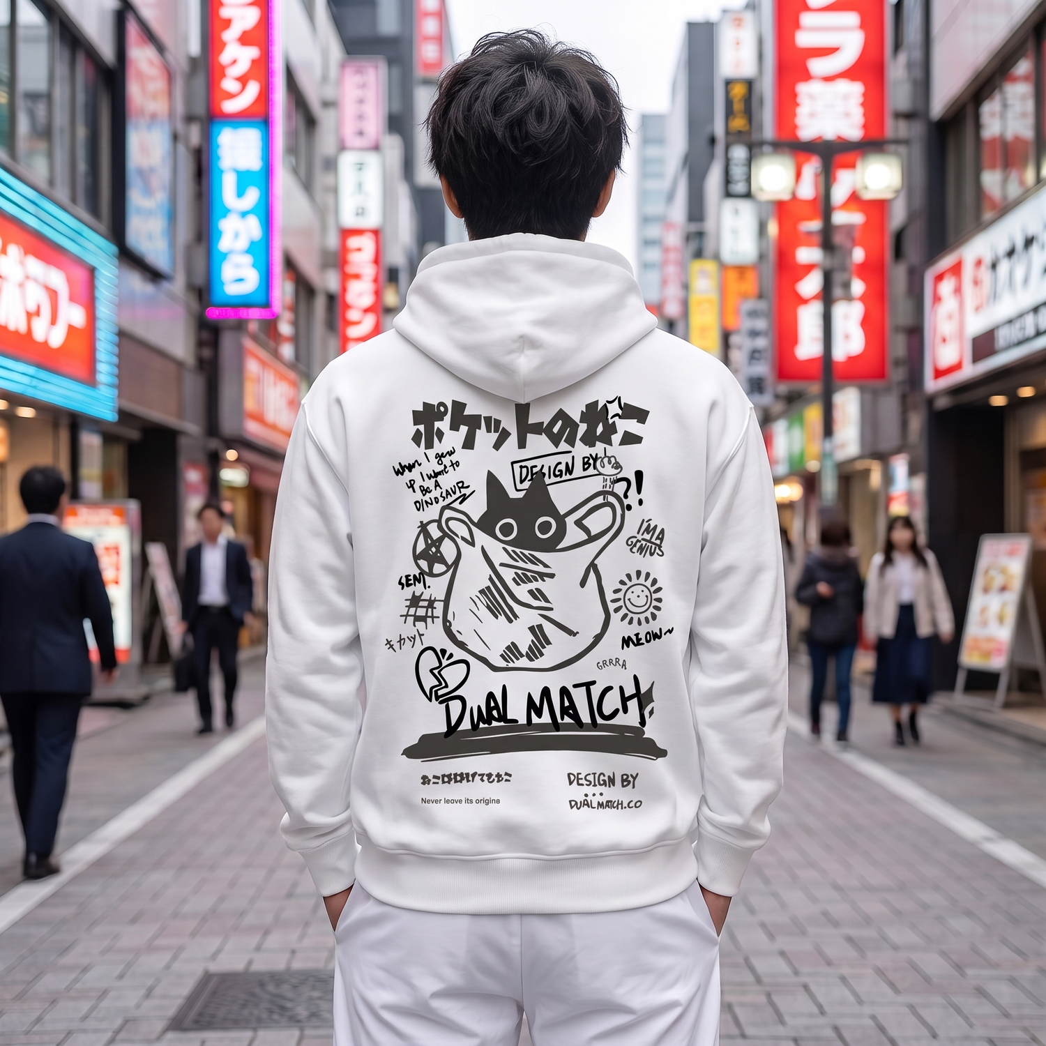 Japanese Cartoon Printed Hoodie