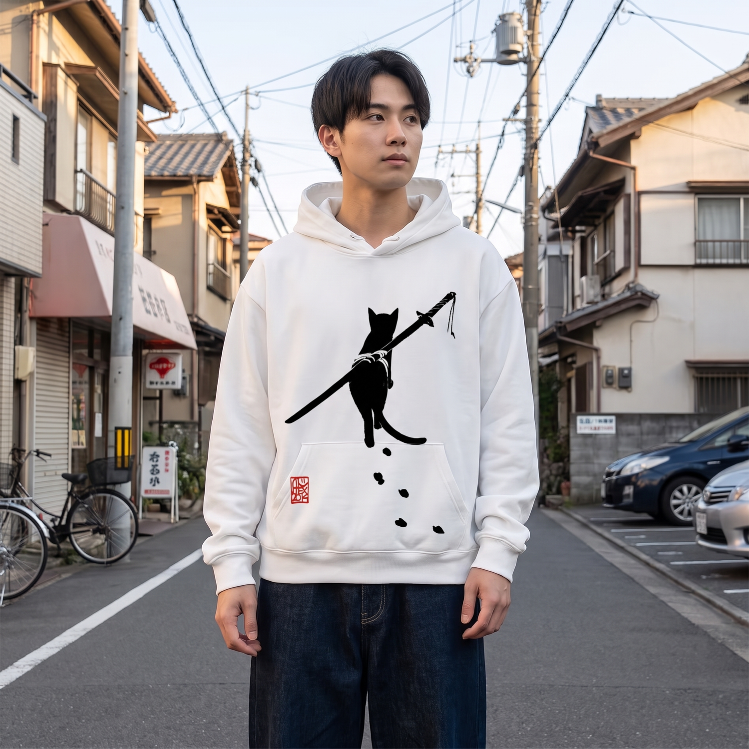Mens Casual Japanese Hoodie