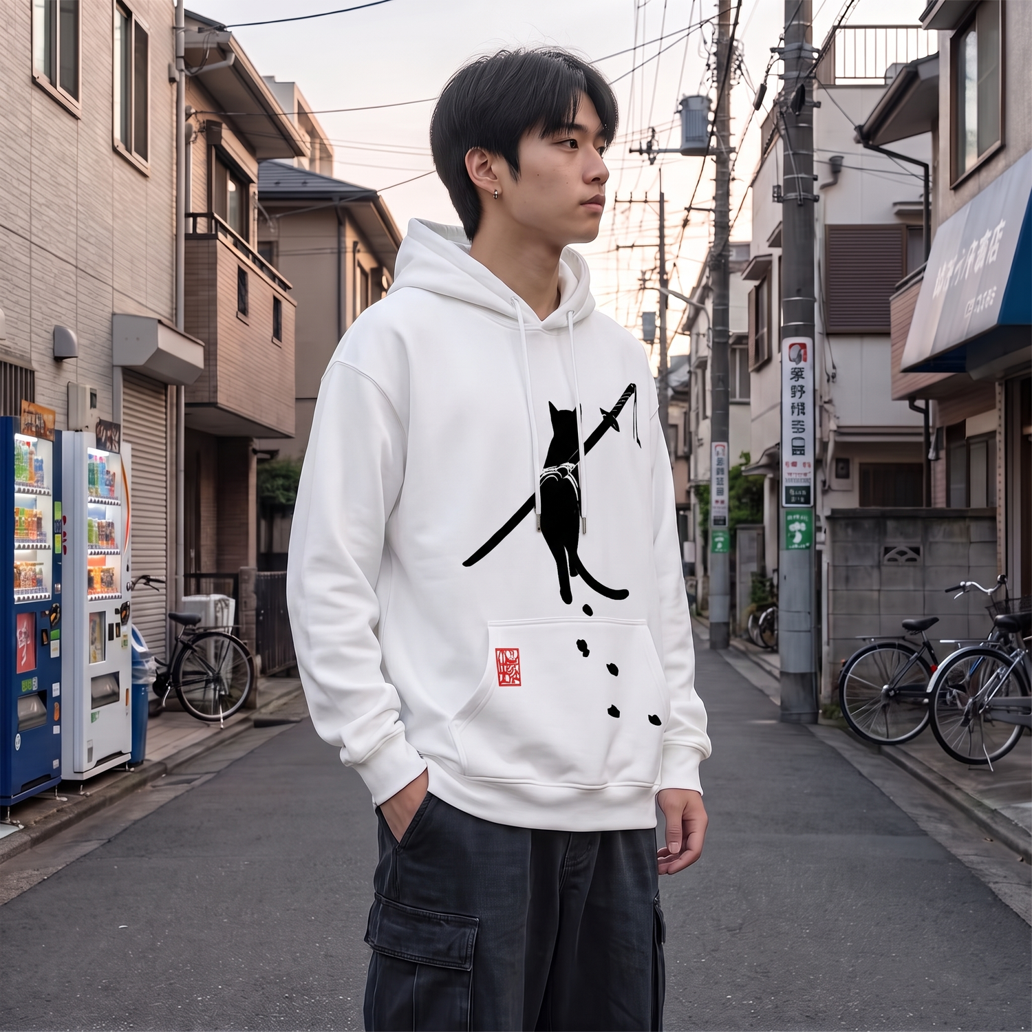 Mens Casual Japanese Hoodie