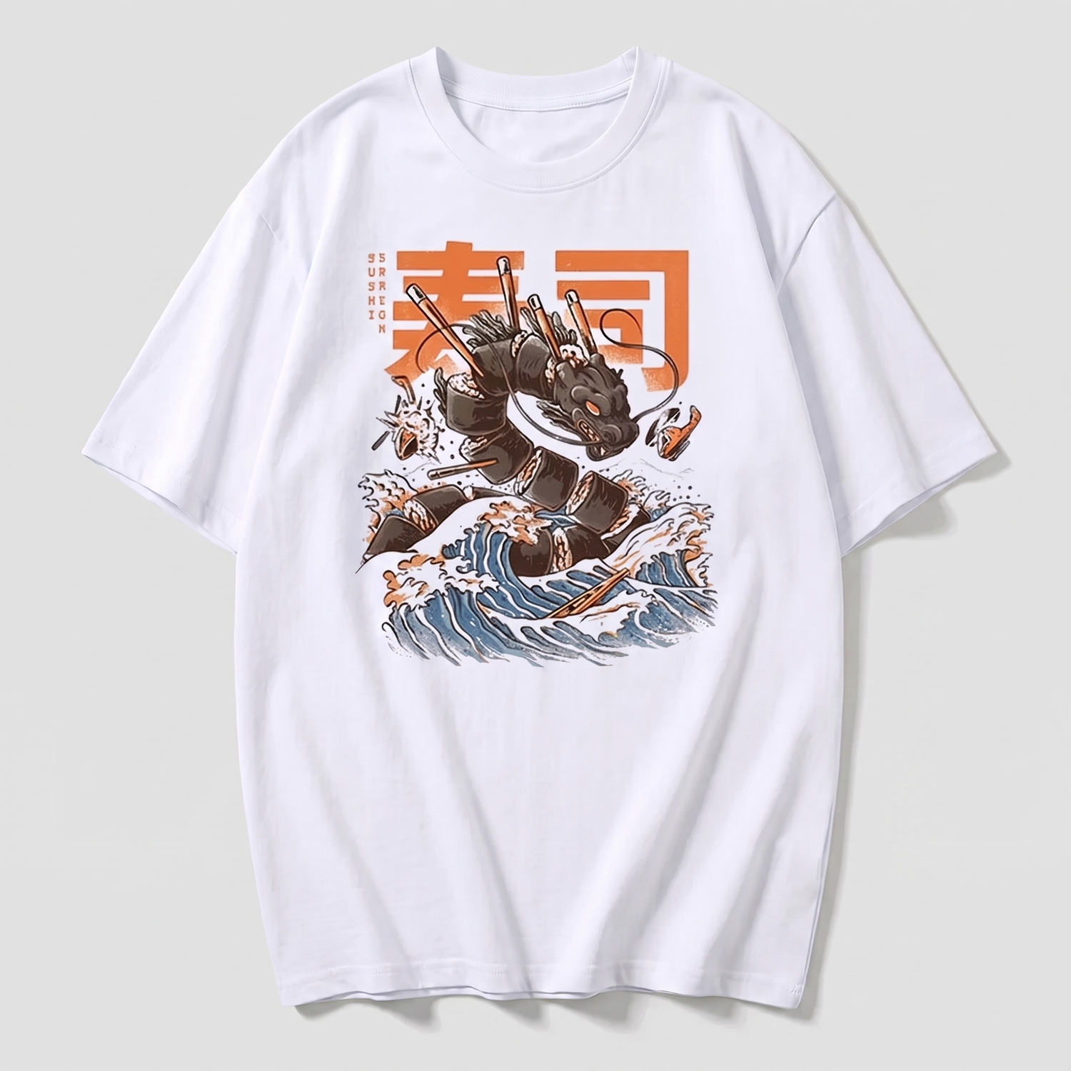 White Japanese Dragon T-shirt