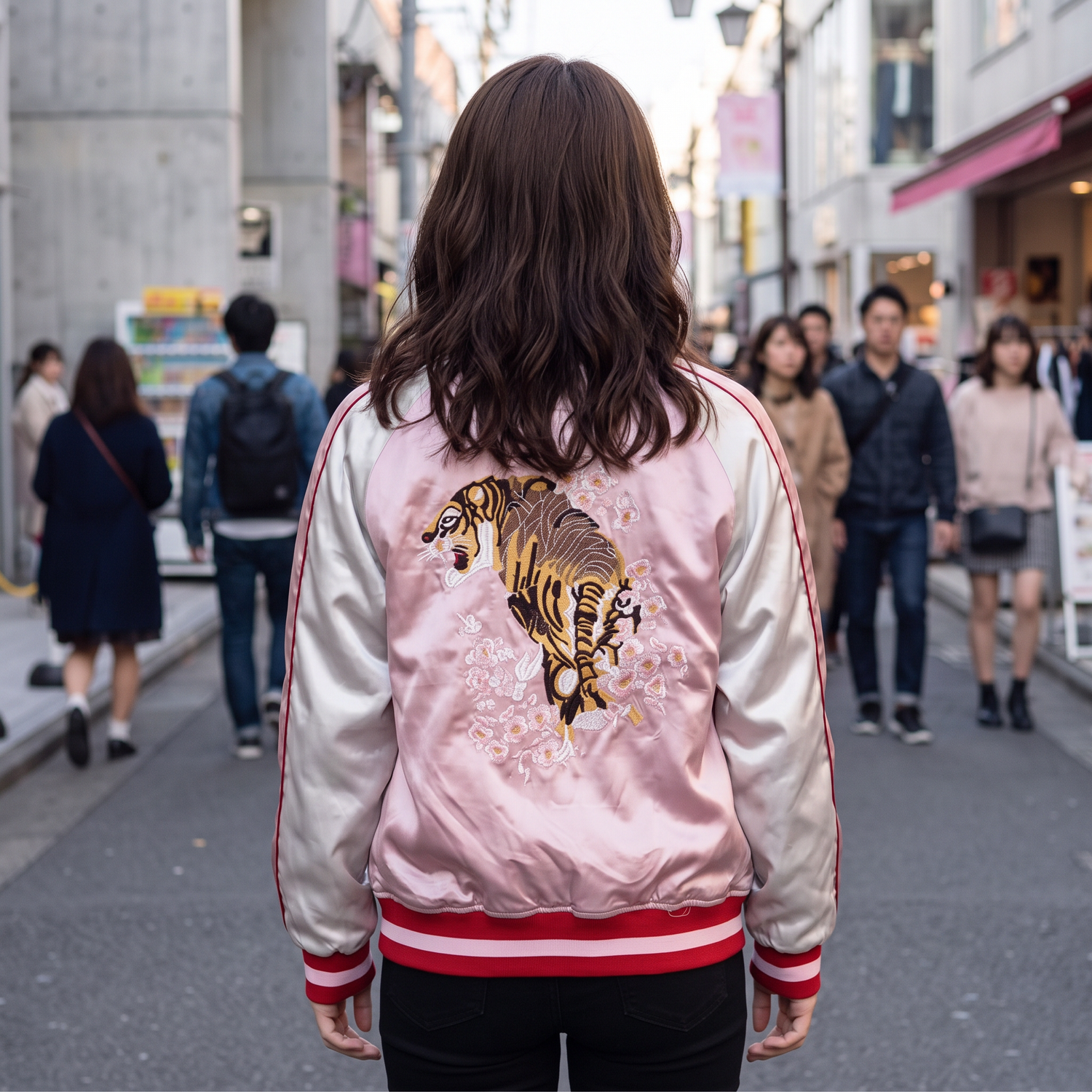 Double Sided Satin Baseball Jacket