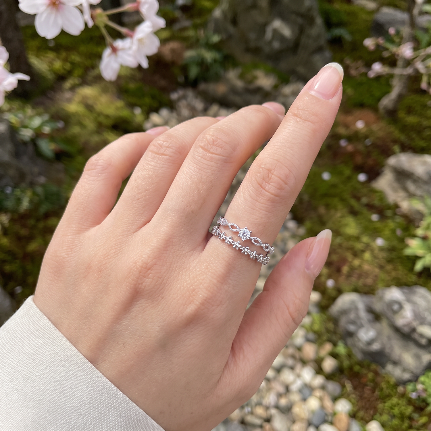 Sterling Silver Floral Stackable Ring