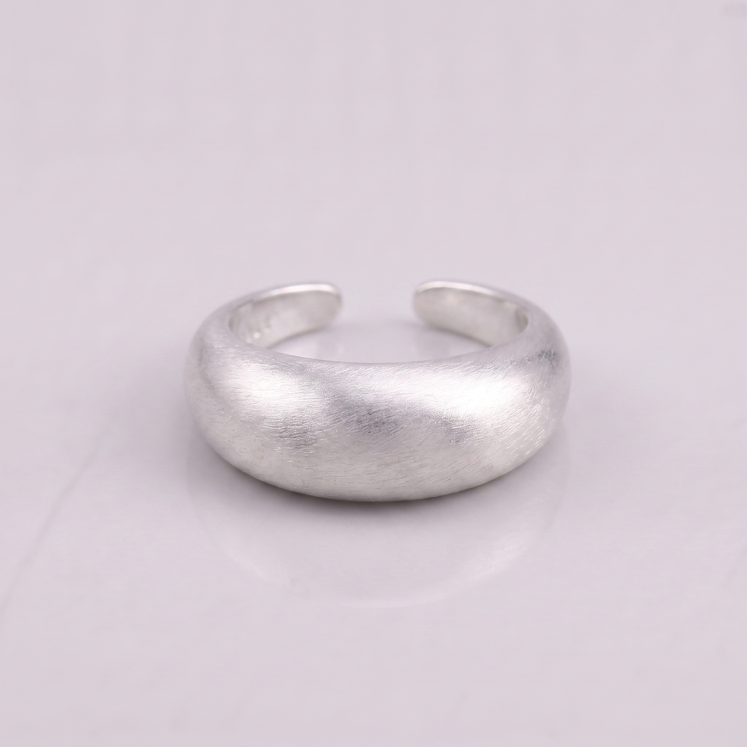 Minimalist Wide Silver Ring