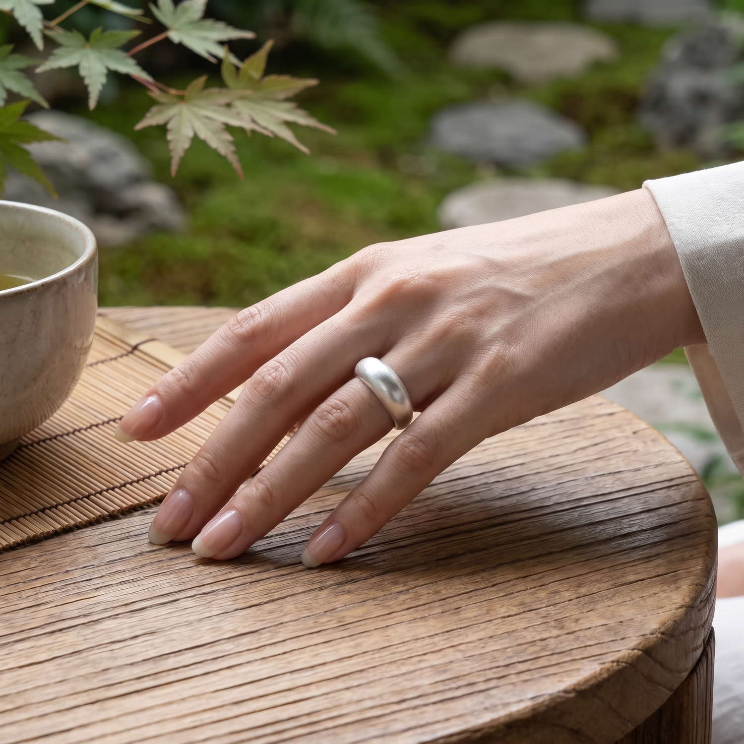 Minimalist Wide Silver Ring