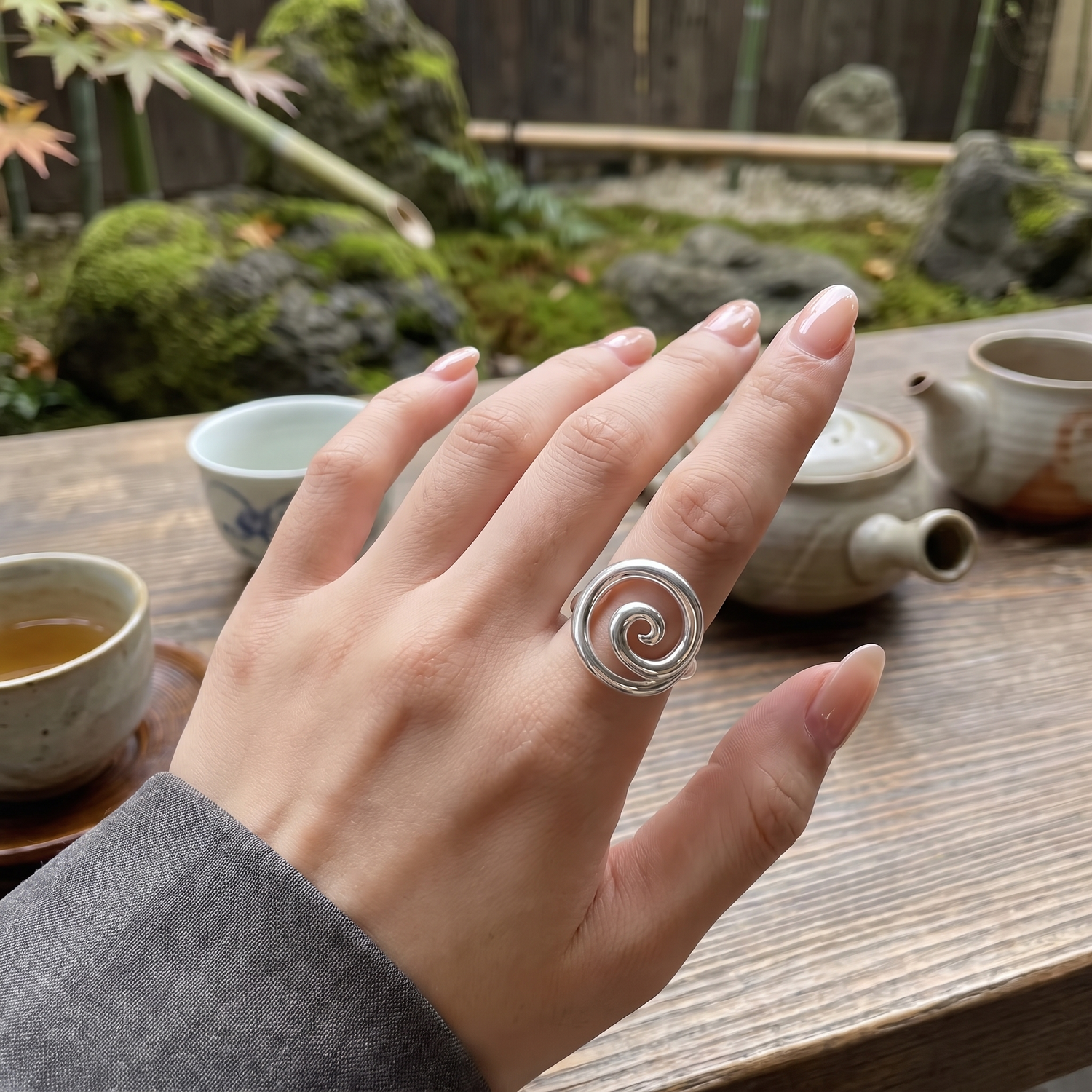 Japanese Swirl Ring