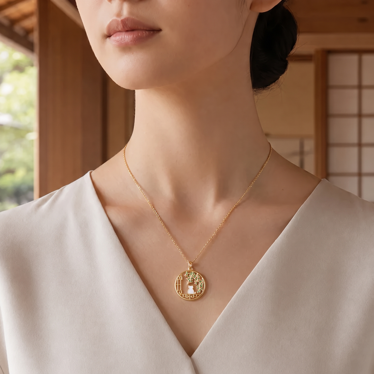 Japanese Cat Lover Necklace