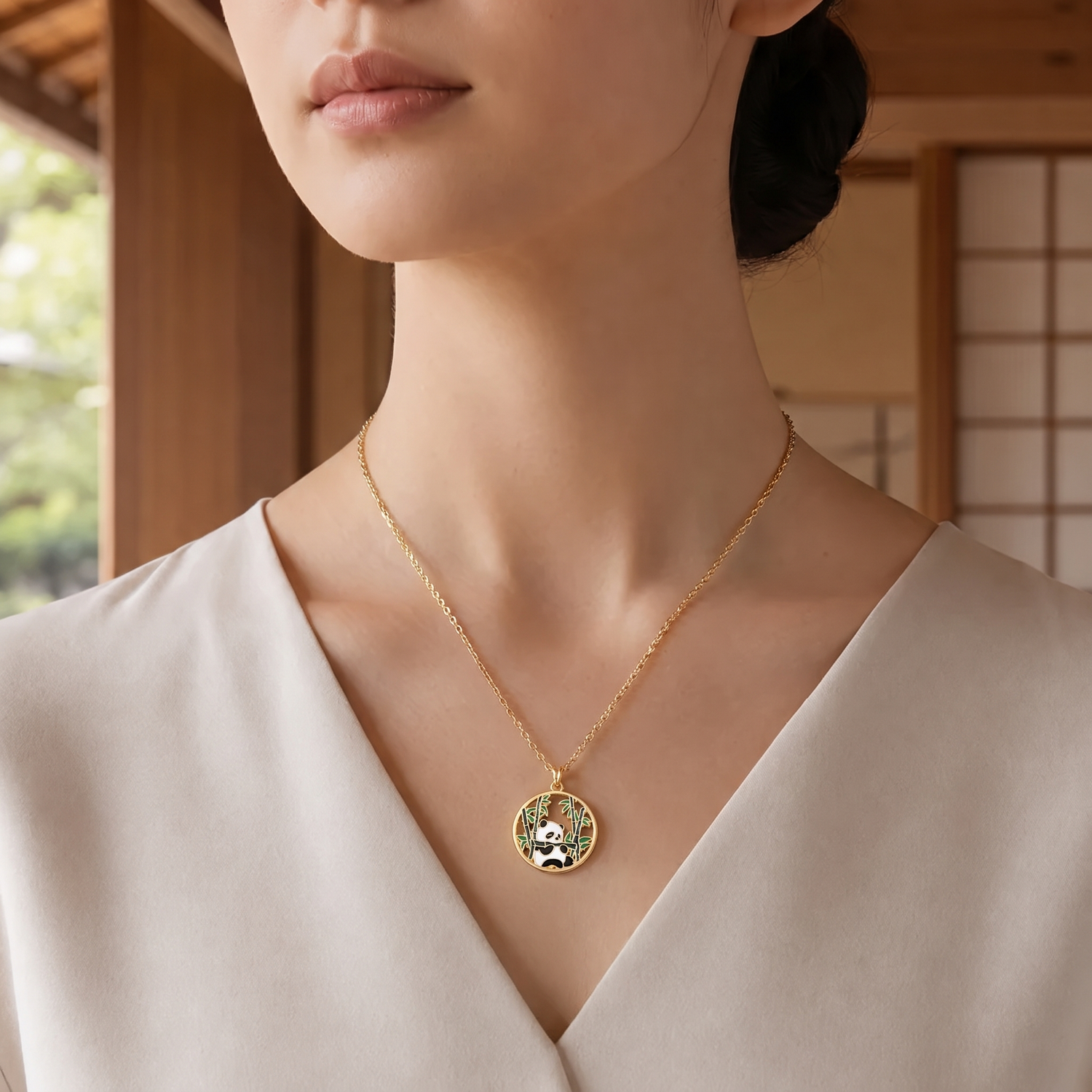 Japanese Panda Necklace