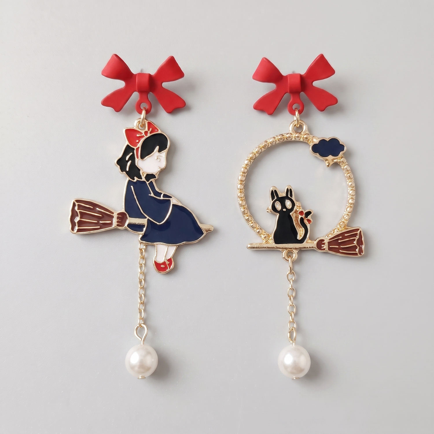 Asymmetrical Japanese Earrings